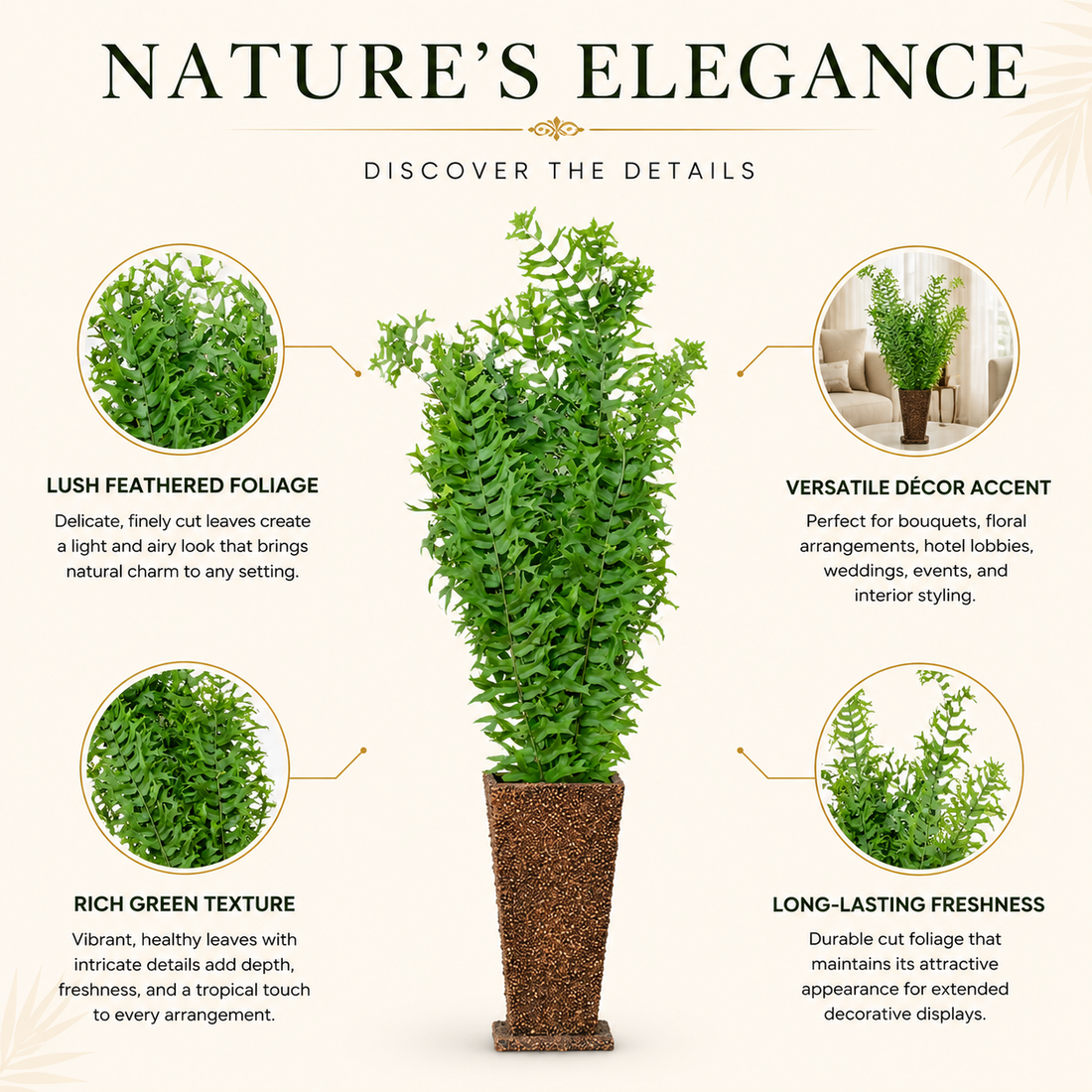 Green Wave Foliage – Premium Cut Leaves
