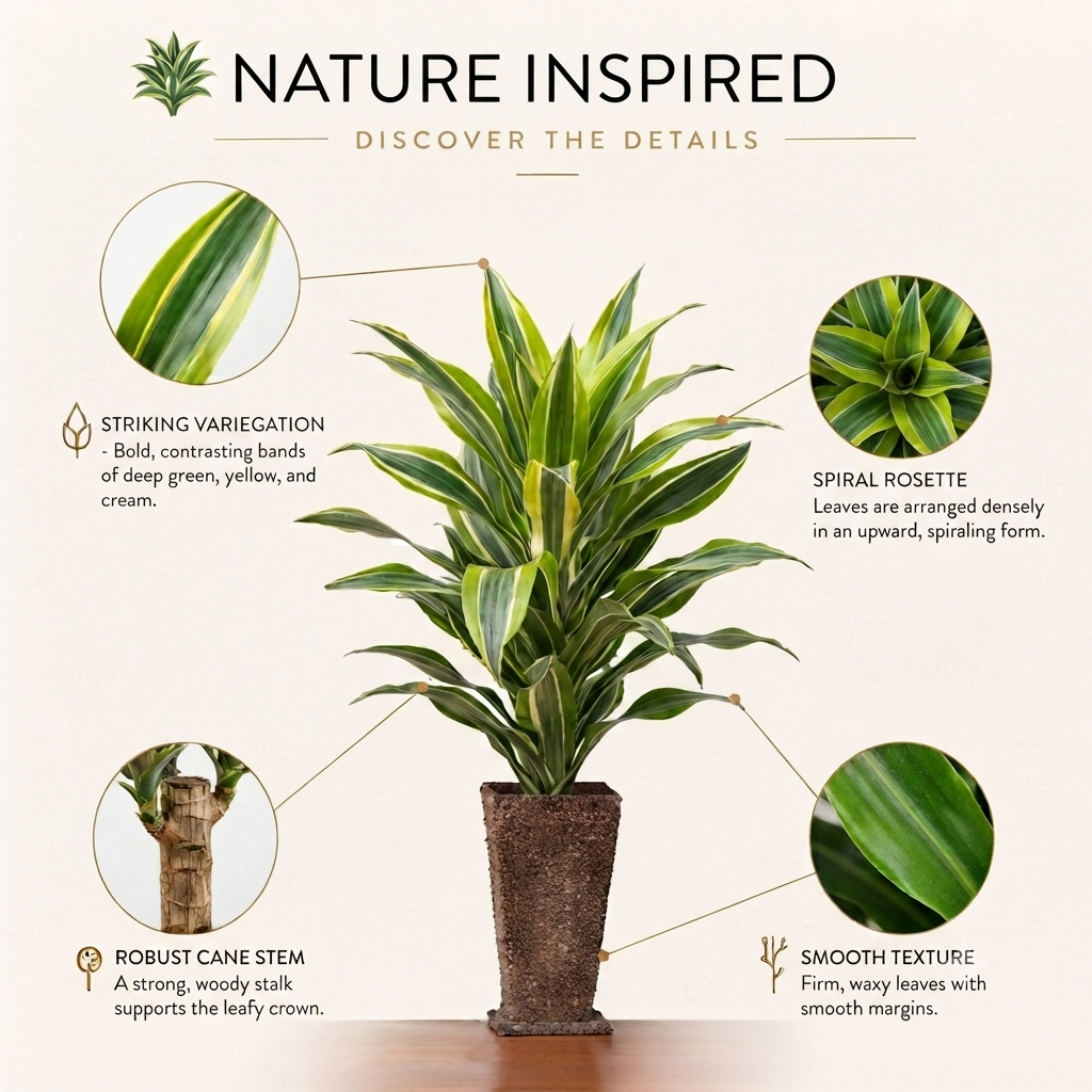 Song of India Foliage – 10 Pcs Fresh Decoration Leaves