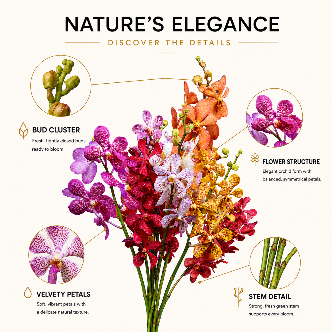 Assorted Orchids: Perfect Mokara Mix for Events & Home Décor